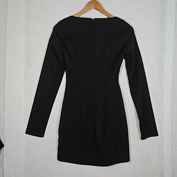 Zara Black Long Sleeve Bodycon Mini Dress - Picture 8 of 8